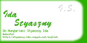 ida styaszny business card